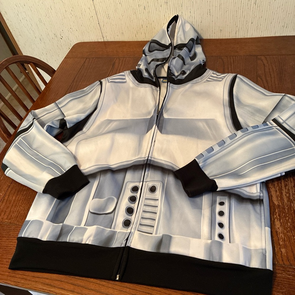 Star Wars Stormtrooper Hoodie Men’s XL Full Zip with Masked Hood